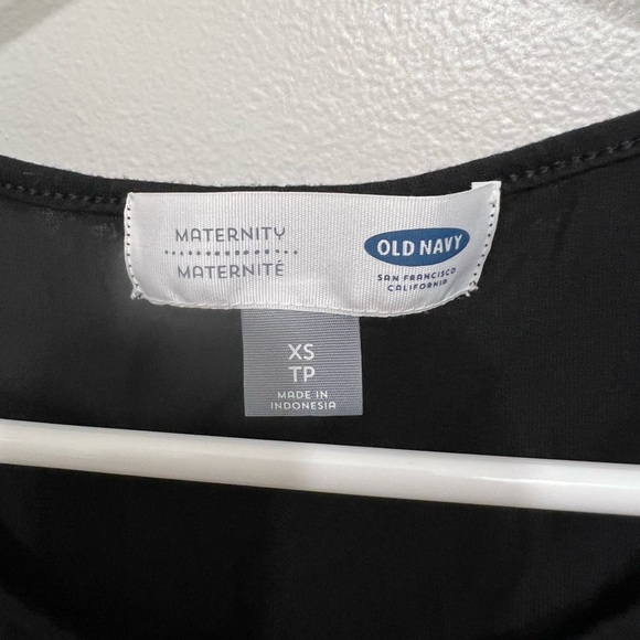 Maternity cold shoulder top, Size XS, black - Picture 2 of 3